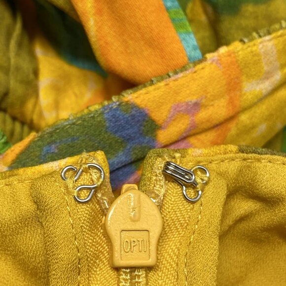 Whistles Women's Palm Floral Midi Dress – Size 4 – Gold Carmel Print - Picture 7 of 8